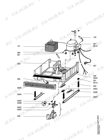 Взрыв-схема холодильника Thermor RSP140 - Схема узла Refrigerator cooling system